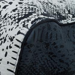 Pre Owned Marc by Marc Jacobs Black/White Leather Here's The T Snake Print Tote