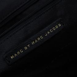 Pre Owned Marc by Marc Jacobs Black/White Leather Here's The T Snake Print Tote