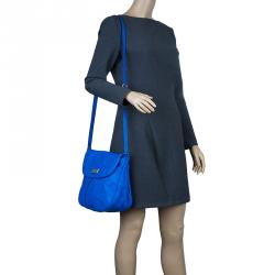 Pre Owned Marc by Marc Jacobs Blue Leather Marchive Messenger Bag
