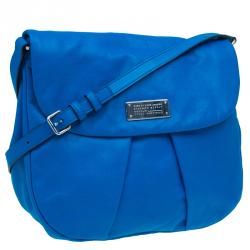 Pre Owned Marc by Marc Jacobs Blue Leather Marchive Messenger Bag