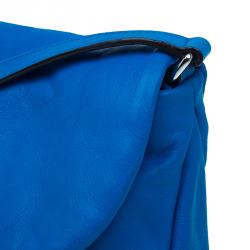 Pre Owned Marc by Marc Jacobs Blue Leather Marchive Messenger Bag