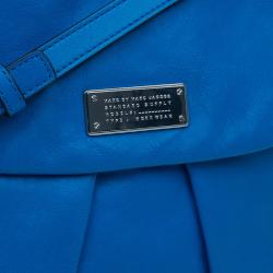 Pre Owned Marc by Marc Jacobs Blue Leather Marchive Messenger Bag