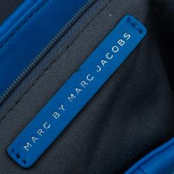 Pre Owned Marc by Marc Jacobs Blue Leather Marchive Messenger Bag