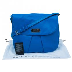 Pre Owned Marc by Marc Jacobs Blue Leather Marchive Messenger Bag