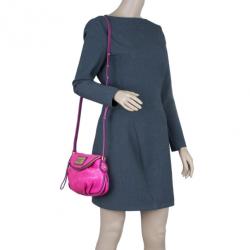 Pre Owned Marc by Marc Jacobs Pop Pink Leather Classic Q Natasha Bag