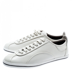 Pre Owned حذاء رياضي مارك باي مارك جاكوبس منخفض من أعلى غرينيتش جلد أبيض مقاس 38