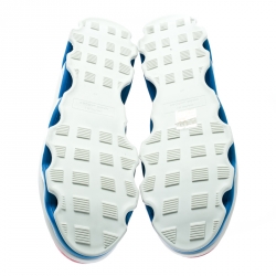 مملوكة مسبقًا Marc by Marc Jacobs Metallic Red Embossed Snakeskin Leather Ninja Wave Platform Slip On Sneakers Size 39