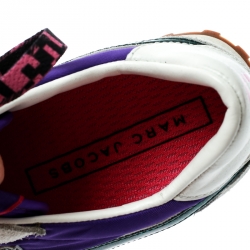 Pre Owned Marc Jacobs Multicolor Fabric And Suede Lightning Bolt Platform Sneakers Size 36