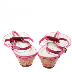 Pre Owned Marc by Marc Jacobs Pink Patent Leather Ankle Strap Sandals Size 36.5