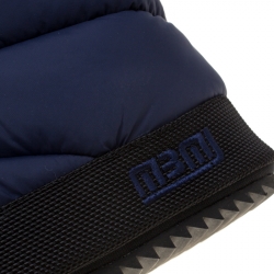 Pre Owned Marc by Marc Jacobs Blue Quilted Nylon Fabric Howard Fleece Lined Tall Snow Boots Size 38