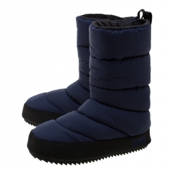 Pre Owned Marc by Marc Jacobs Blue Quilted Nylon Fabric Howard Fleece Lined Tall Snow Boots Size 38