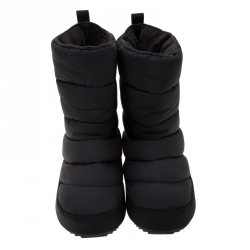 Pre Owned حذاء بوت مارك باي مارك جاكوبس ثلج طويل بطانة فليس هووارد قماش نايلون مبطن أسود مقاس 38