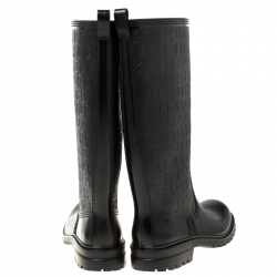 مملوكة مسبقًا Marc by Marc Jacobs Black Rubber Alphabet Rain Boots Size 41
