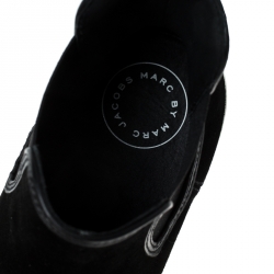Pre Owned Marc by Marc Jacobs Black Suede Chelsea Studded Ankle Boots Size 38