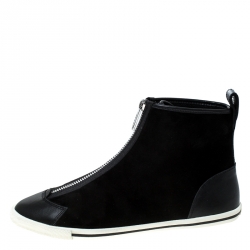 Pre Owned حذاء رياضي مارك باي مارك جاكوبس سويدي أسود بسحاب أمامي عنق مرتفع مقاس 38