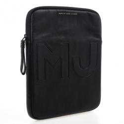 Pre Owned Marc by Marc Jacobs Black Leather Big Jac iPad Case