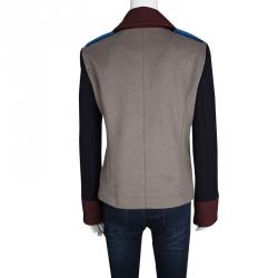 Pre Owned Marc By Marc Jacobs Colorblock Wool Double Breasted Nicoletta Coat M