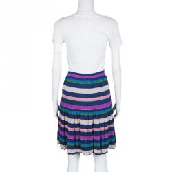 مملوكة مسبقًا تنورة مارك باي مارك جاكوبس جيرسيه مخططة متعددة الألوان S