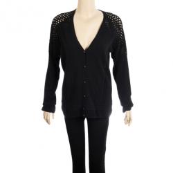 Pre Owned Marc by Marc Jacobs Black Button Down Cardigan M