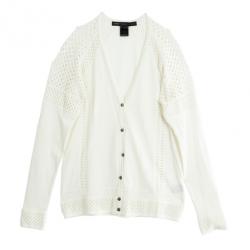 Pre Owned Marc by Marc Jacobs White Button Down Cardigan S