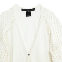 Pre Owned Marc by Marc Jacobs White Button Down Cardigan S