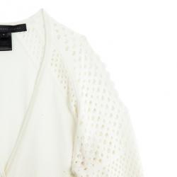 Pre Owned Marc by Marc Jacobs White Button Down Cardigan S