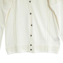 Pre Owned Marc by Marc Jacobs White Button Down Cardigan S