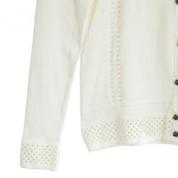 Pre Owned Marc by Marc Jacobs White Button Down Cardigan S