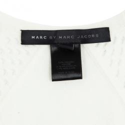 Pre Owned Marc by Marc Jacobs White Button Down Cardigan S