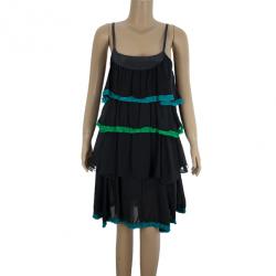 Pre Owned Marc by Marc Jacobs Grey Layer Dress M