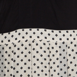 مملوكة مسبقًا Marc by Marc Jacobs Monochrome Printed Silk Silver Birch Dress M