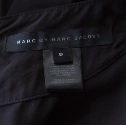 مملوكة مسبقًا Marc by Marc Jacobs Monochrome Printed Silk Silver Birch Dress M