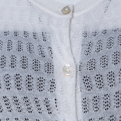 مملوكة مسبقًا كارديغان مارك باي مارك جاكوبس كروشيه أبيض بأزرار أمامية S