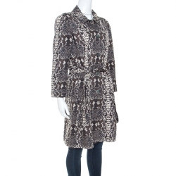 مملوكة مسبقًا معطف طويل مارك باي مارك جاكوبس مطبوع قطن نقشة جلد الثعبان 