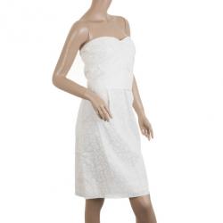 مملوكة مسبقًا Marc by Marc Jacobs White Amelie Strapless Floral Print Dress