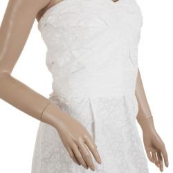 مملوكة مسبقًا Marc by Marc Jacobs White Amelie Strapless Floral Print Dress