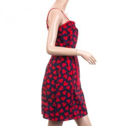 Pre Owned Marc by Marc Jacobs Navy/Red 'Wild at Heart' Printed Dress M
