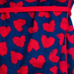 Pre Owned Marc by Marc Jacobs Navy/Red 'Wild at Heart' Printed Dress M