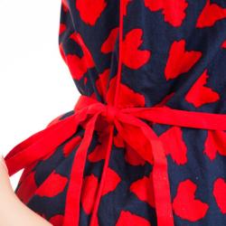 Pre Owned Marc by Marc Jacobs Navy/Red 'Wild at Heart' Printed Dress M