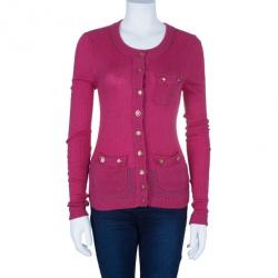 مملوكة مسبقًا Marc by Marc Jacobs Pink Button Down Cashmere Cardigan S