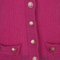 مملوكة مسبقًا Marc by Marc Jacobs Pink Button Down Cashmere Cardigan S