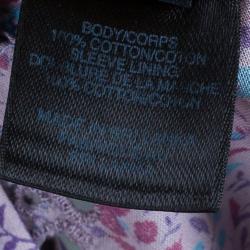 Pre Owned Marc by Marc Jacobs Purple Printed Eyelet Detail Top M