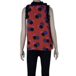 Pre Owned Marc by Marc Jacobs Red Polka Dot Top XS