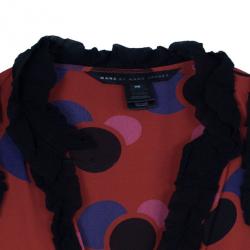 Pre Owned Marc by Marc Jacobs Red Polka Dot Top XS