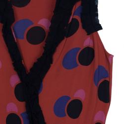 Pre Owned Marc by Marc Jacobs Red Polka Dot Top XS