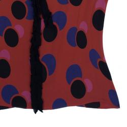 Pre Owned Marc by Marc Jacobs Red Polka Dot Top XS