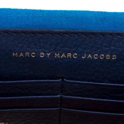 Pre Owned Marc by Marc Jacobs Navy Blue Raffia Bianca Jane Crossbody Bag 