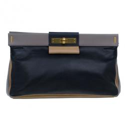 Pre Owned Marc by Marc Jacobs Colorblock Leather Lady Rei Clutch