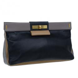 Pre Owned Marc by Marc Jacobs Colorblock Leather Lady Rei Clutch