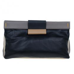 Pre Owned Marc by Marc Jacobs Colorblock Leather Lady Rei Clutch
